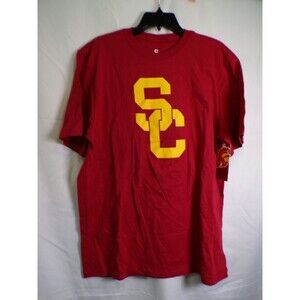 USC Trojans SC Interlock Men's T-Shirt Large Red Crew Neck Cotton